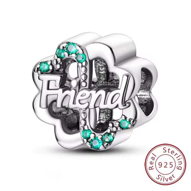 Lucky Charm Four-Leaf Clover Sterling Silver Pendant