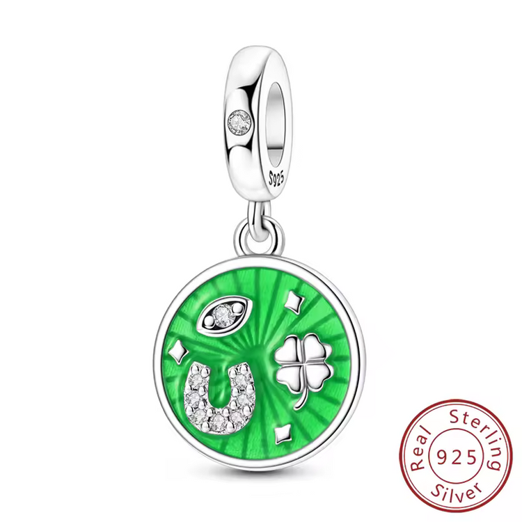 Lucky Charm Four-Leaf Clover Sterling Silver Pendant