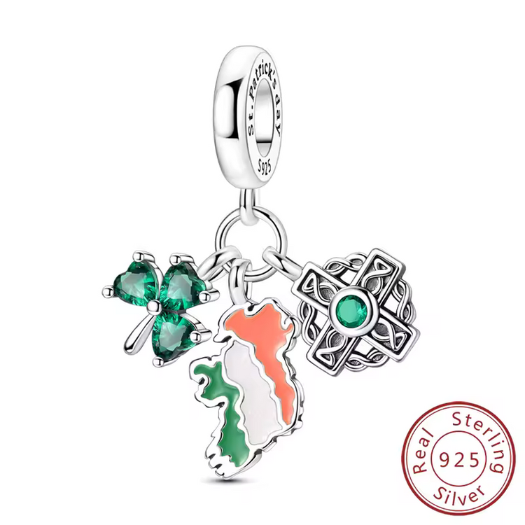 Lucky Charm Four-Leaf Clover Sterling Silver Pendant