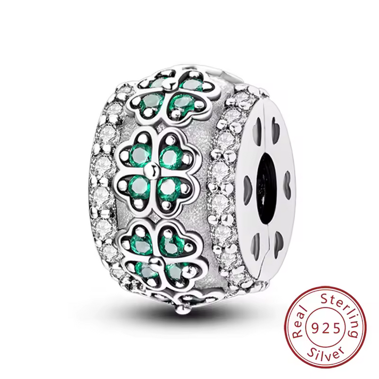 Lucky Charm Four-Leaf Clover Sterling Silver Pendant