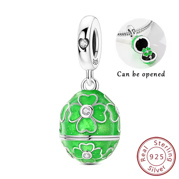 Lucky Charm Four-Leaf Clover Sterling Silver Pendant