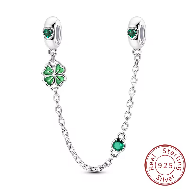 Lucky Charm Four-Leaf Clover Sterling Silver Pendant