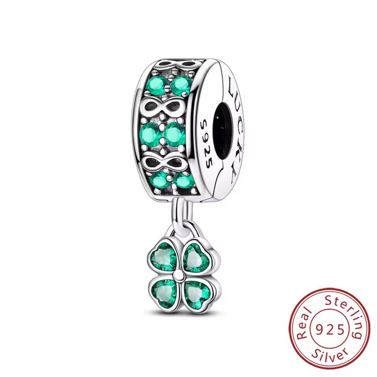 Lucky Charm Four-Leaf Clover Sterling Silver Pendant
