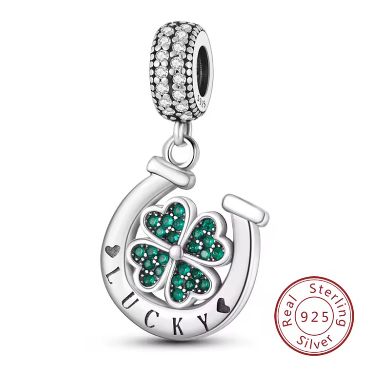Lucky Charm Four-Leaf Clover Sterling Silver Pendant