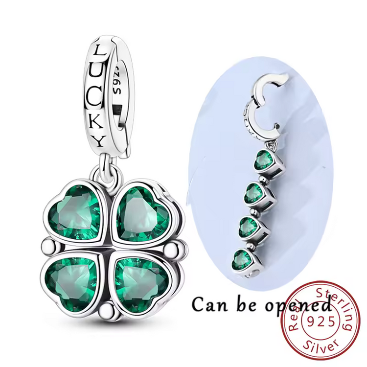 Lucky Charm Four-Leaf Clover Sterling Silver Pendant