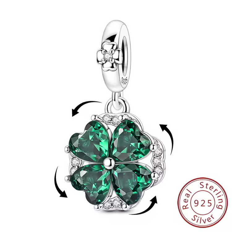 Lucky Charm Four-Leaf Clover Sterling Silver Pendant