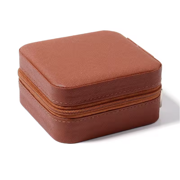 Compact Jewelry Storage Box - Premium PU Leather Organizer
