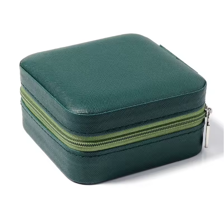 Compact Jewelry Storage Box - Premium PU Leather Organizer
