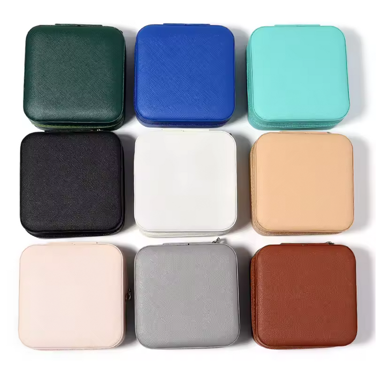 Compact Jewelry Storage Box - Premium PU Leather Organizer