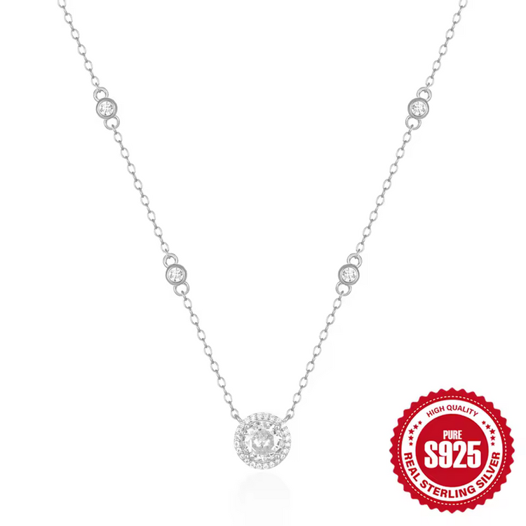 Turquoise Geometric Sterling Silver Necklace