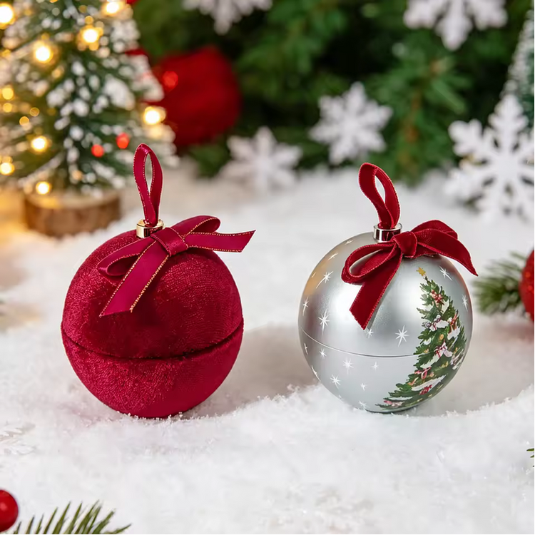 Luminous Holiday Sphere Ring Box
