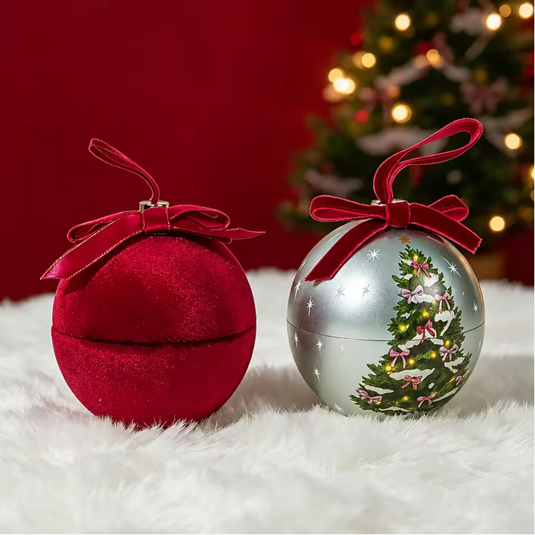 Luminous Holiday Sphere Ring Box