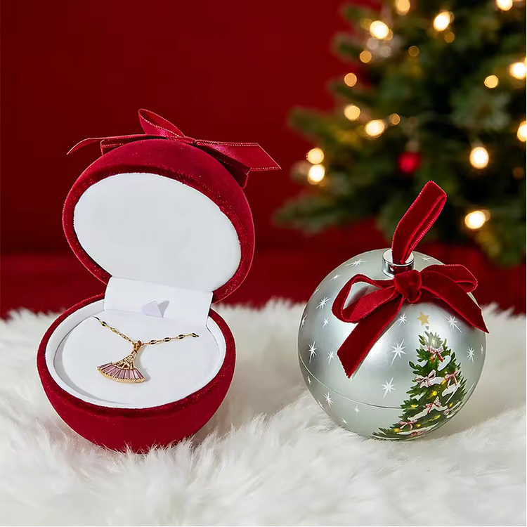Luminous Holiday Sphere Ring Box