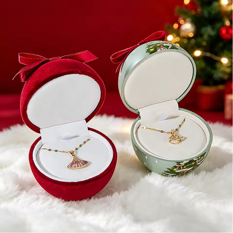 Luminous Holiday Sphere Ring Box