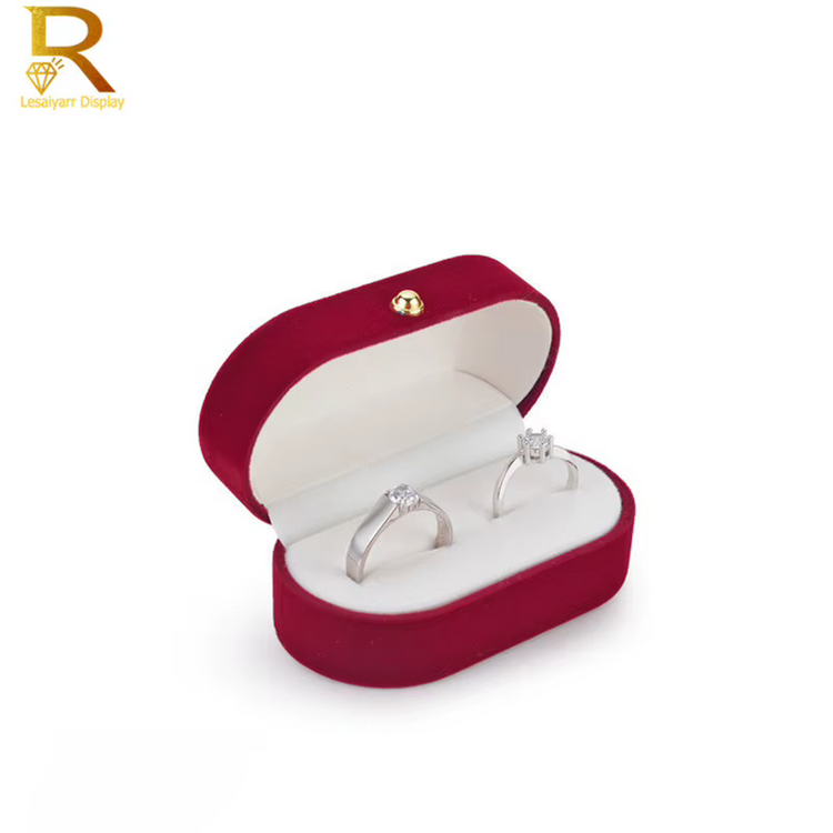 Premium Velvet Jewelry Box - Elegant Ring & Bracelet Storage