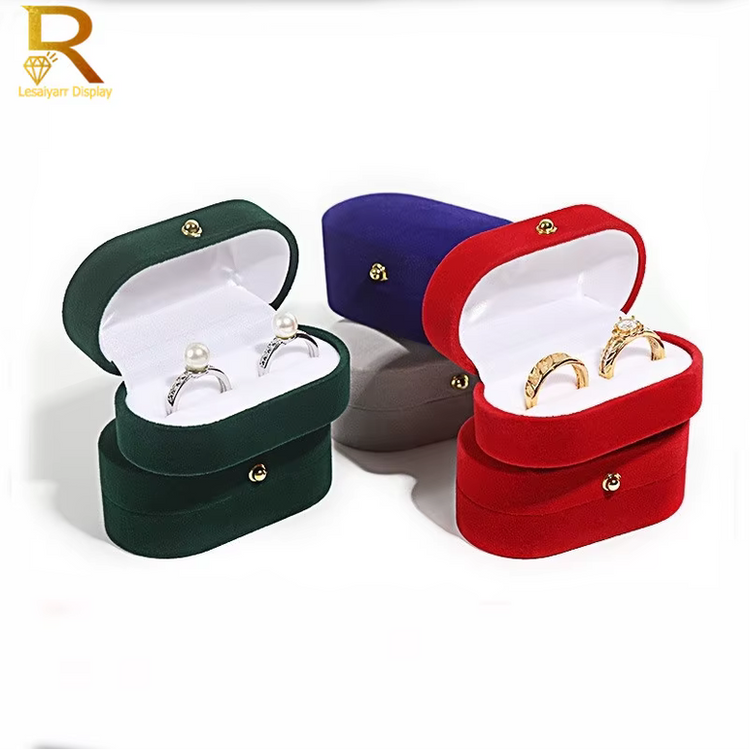 Premium Velvet Jewelry Box - Elegant Ring & Bracelet Storage