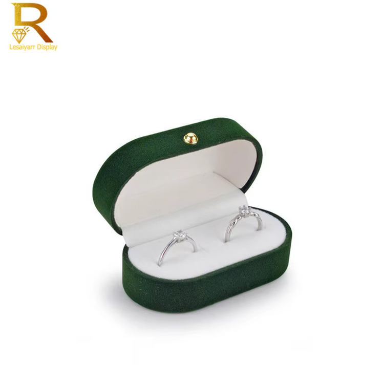 Premium Velvet Jewelry Box - Elegant Ring & Bracelet Storage