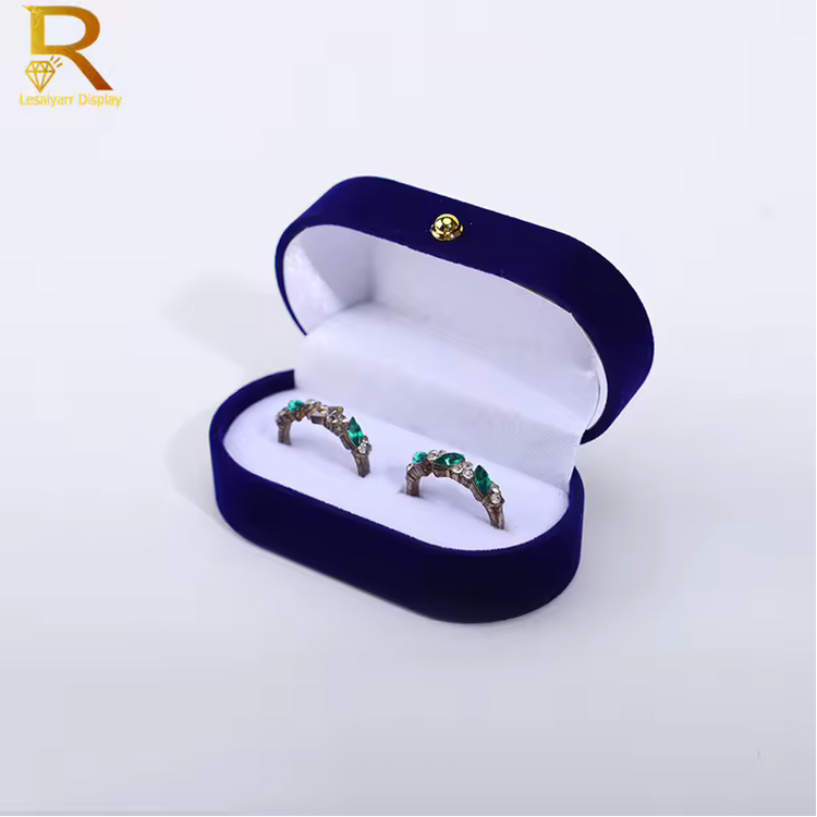 Premium Velvet Jewelry Box - Elegant Ring & Bracelet Storage