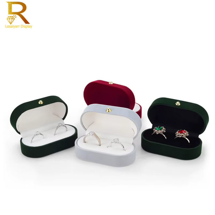Premium Velvet Jewelry Box - Elegant Ring & Bracelet Storage