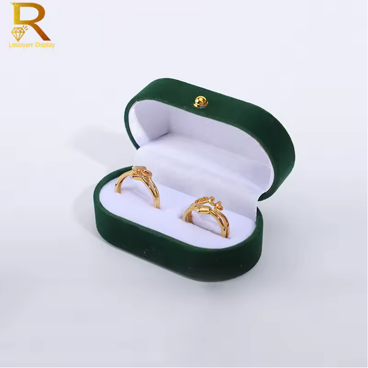 Premium Velvet Jewelry Box - Elegant Ring & Bracelet Storage