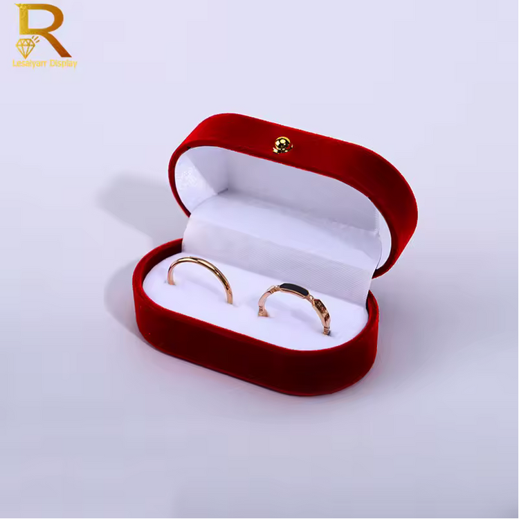 Premium Velvet Jewelry Box - Elegant Ring & Bracelet Storage