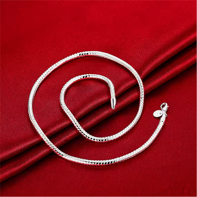 Sterling Silver Snake Chain Necklace - Timeless Elegance for Every Occasion