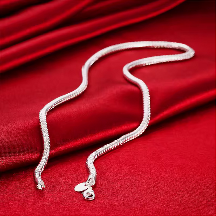 Sterling Silver Snake Chain Necklace - Timeless Elegance for Every Occasion