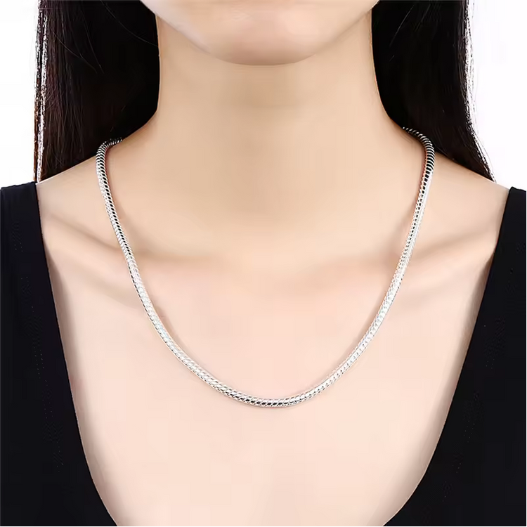 Sterling Silver Snake Chain Necklace - Timeless Elegance for Every Occasion