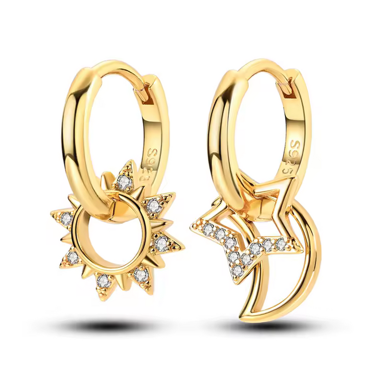 Silver Cubic Zirconia Hoop Earrings