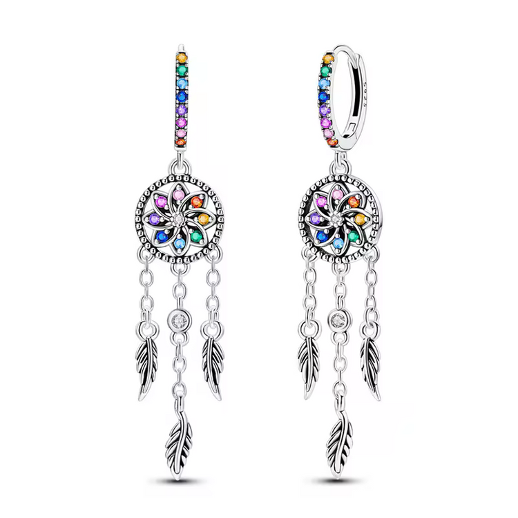 Silver Cubic Zirconia Hoop Earrings