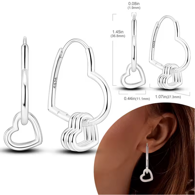 Silver Cubic Zirconia Hoop Earrings