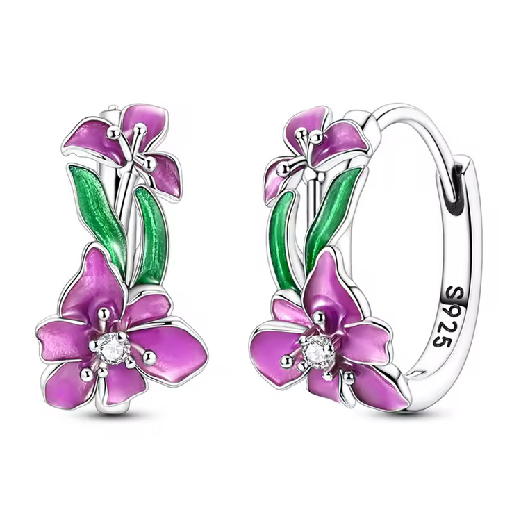 Silver Cubic Zirconia Hoop Earrings