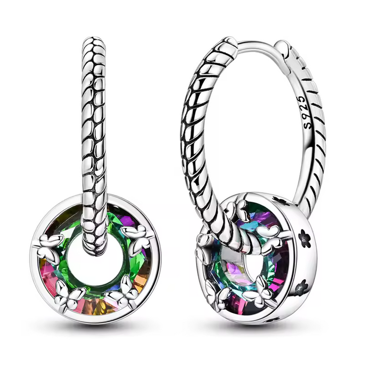 Silver Cubic Zirconia Hoop Earrings