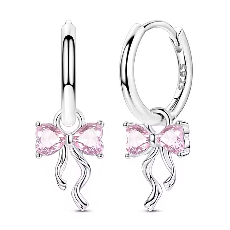 Silver Cubic Zirconia Hoop Earrings