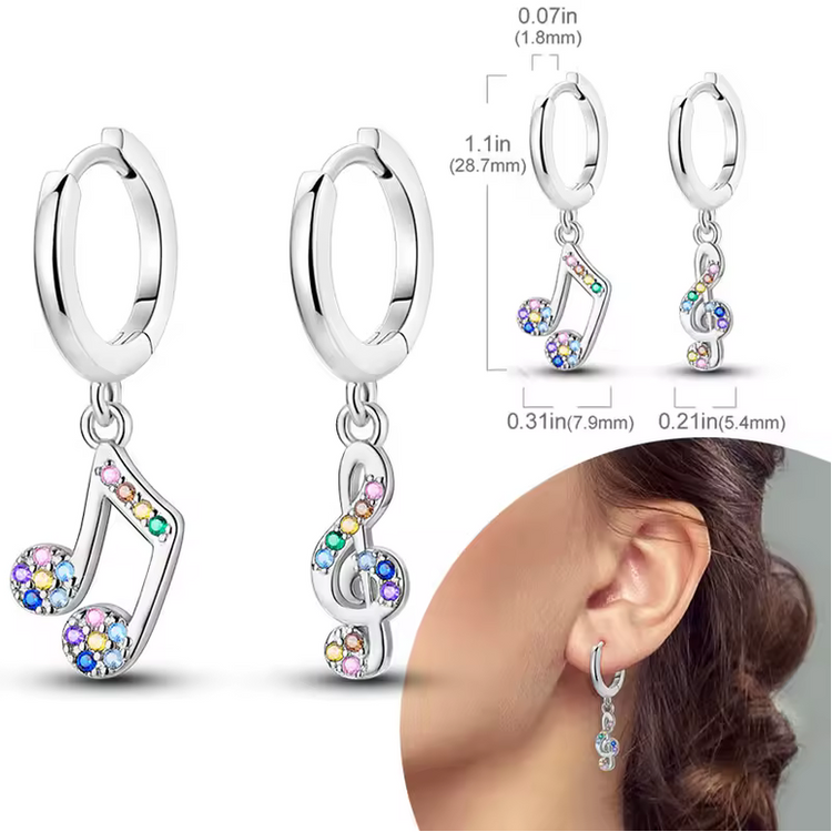 Silver Cubic Zirconia Hoop Earrings