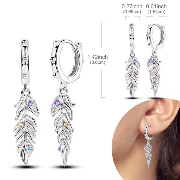 Silver Cubic Zirconia Hoop Earrings