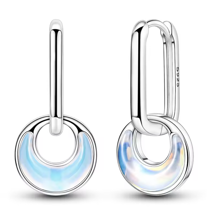 Silver Cubic Zirconia Hoop Earrings