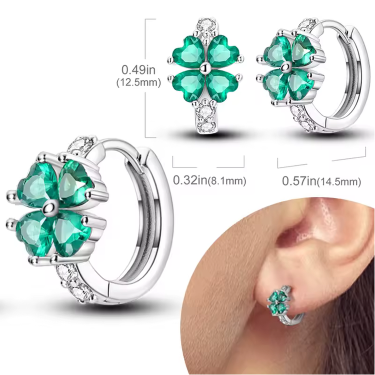 Silver Cubic Zirconia Hoop Earrings