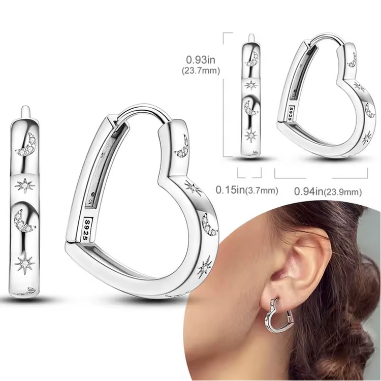 Silver Cubic Zirconia Hoop Earrings