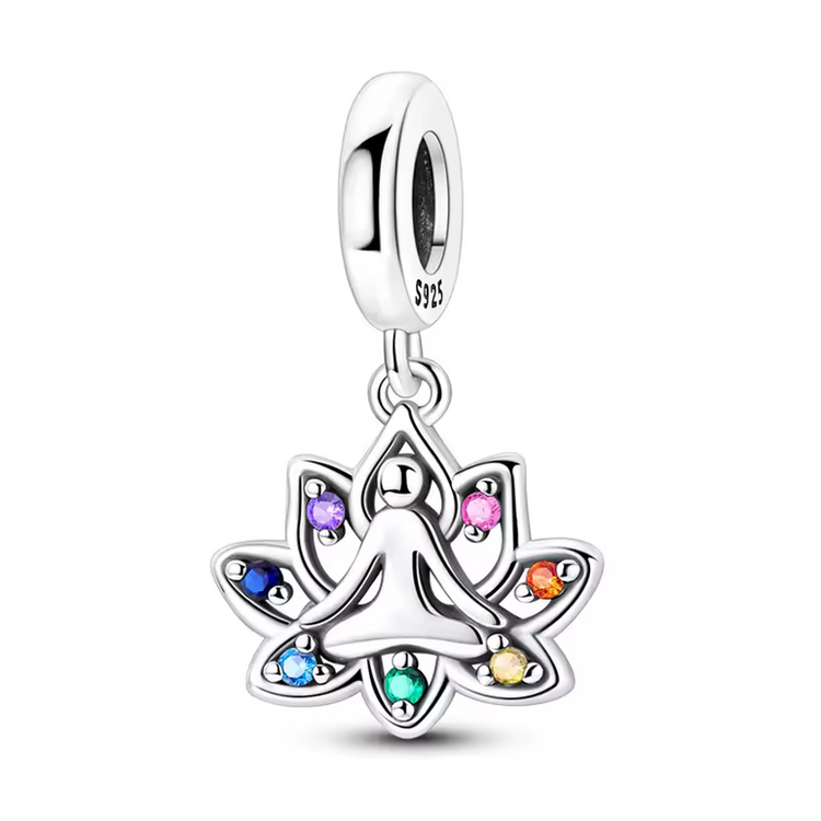 925 Sterling Silver Zircon Charm Bead