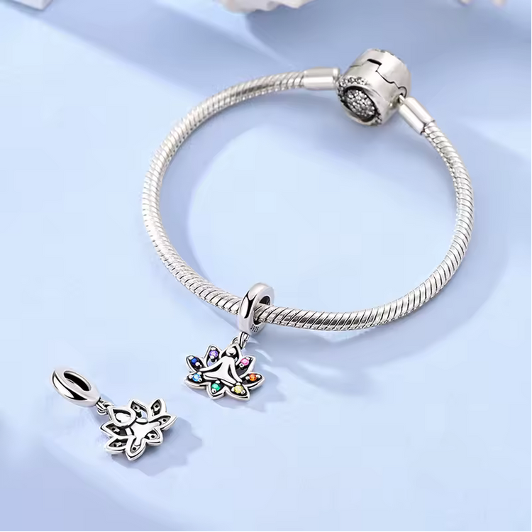 925 Sterling Silver Zircon Charm Bead