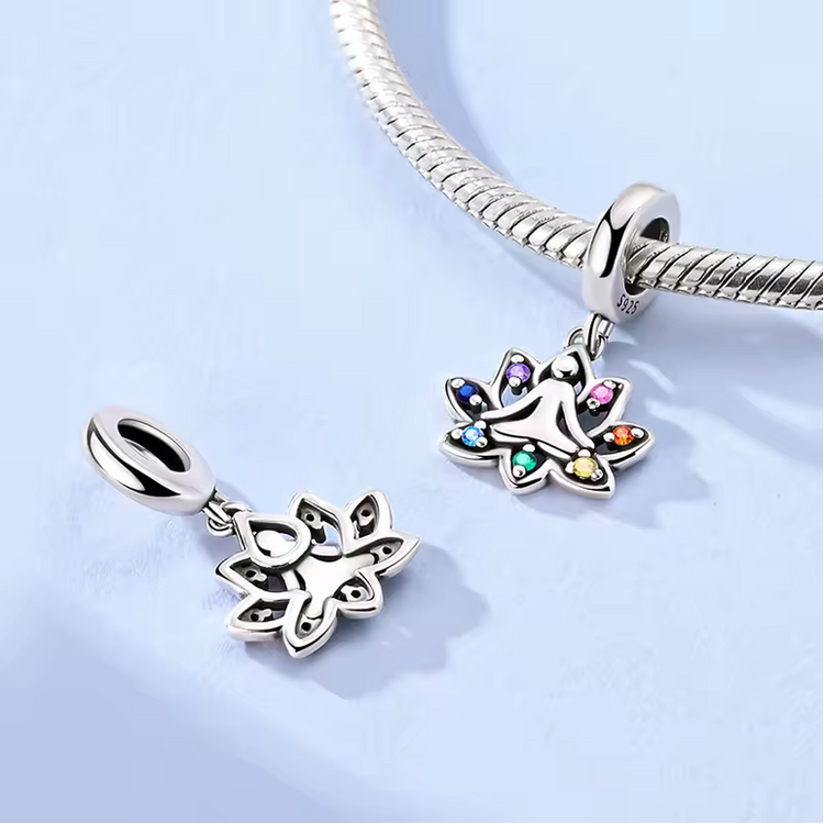 925 Sterling Silver Zircon Charm Bead