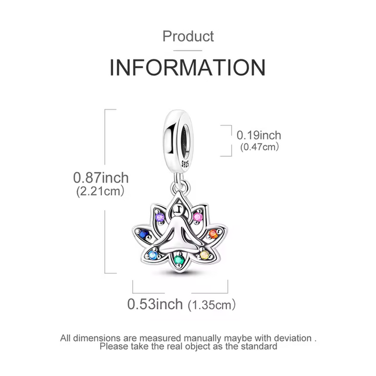 925 Sterling Silver Zircon Charm Bead