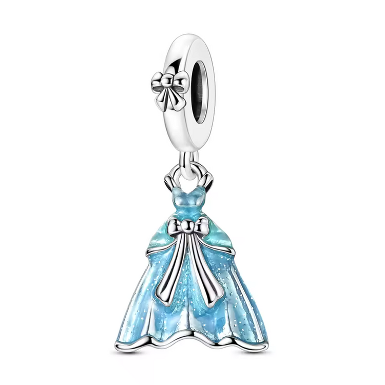 925 Silver Blue Zircon Charm Bead –  Bracelet Pendant