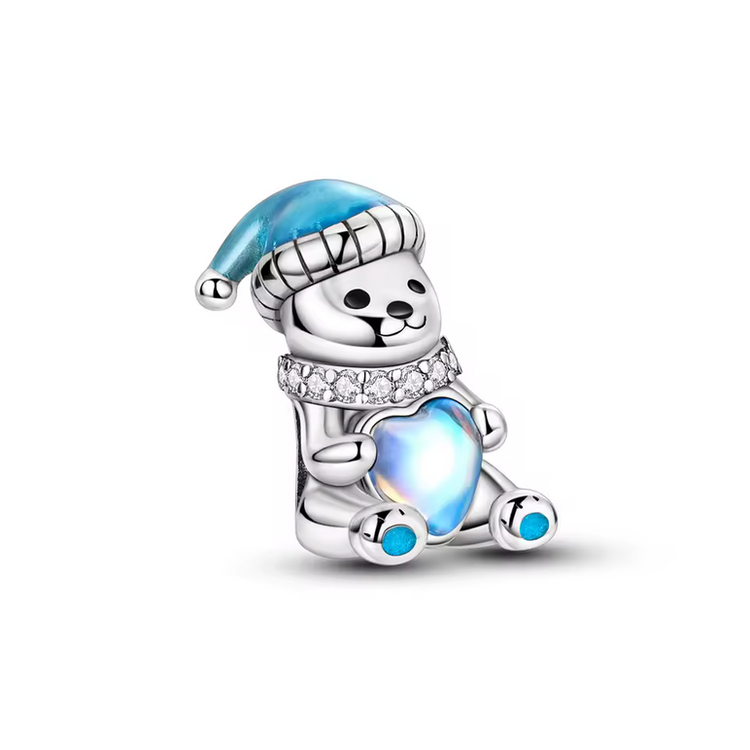 925 Silver Blue Zircon Charm Bead –  Bracelet Pendant