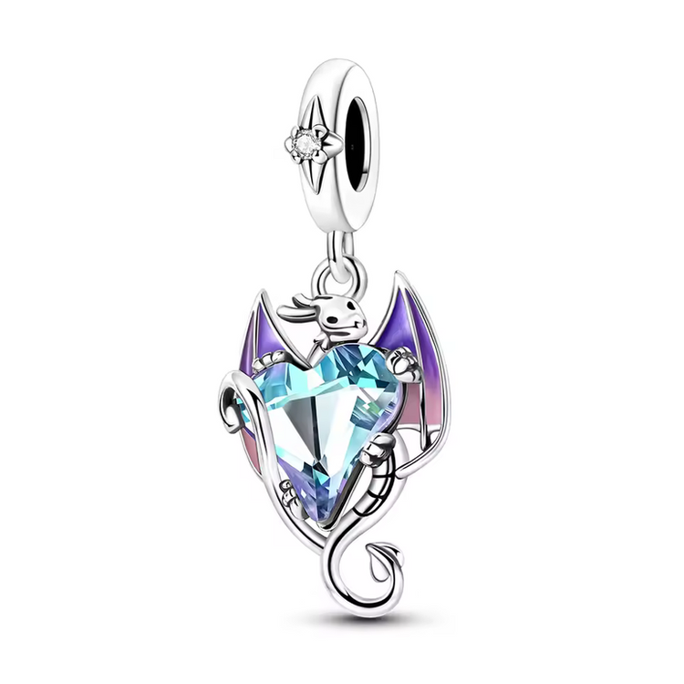 925 Silver Blue Zircon Charm Bead –  Bracelet Pendant