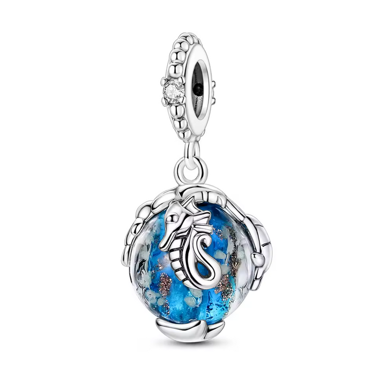 925 Silver Blue Zircon Charm Bead –  Bracelet Pendant