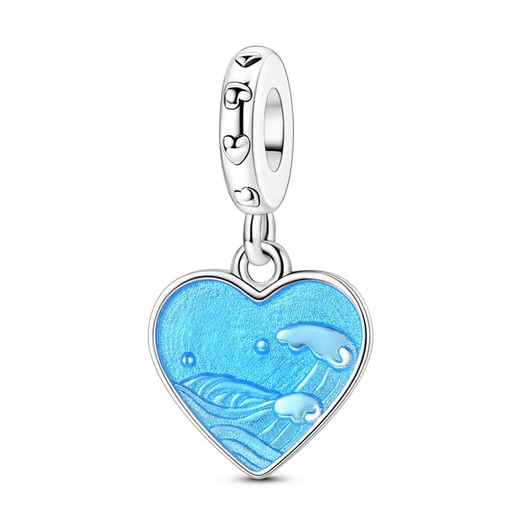 925 Silver Blue Zircon Charm Bead –  Bracelet Pendant