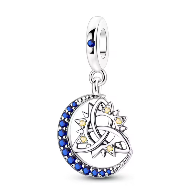 925 Silver Blue Zircon Charm Bead –  Bracelet Pendant
