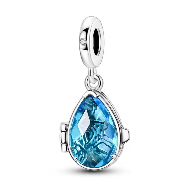 925 Silver Blue Zircon Charm Bead –  Bracelet Pendant